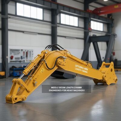 طول میانگین بوم 2300mm Excavator Boom Arm Offering Arm Length 7500mm قدرت تولید 345MPa برای ماشین آلات سنگین طراحی شده است