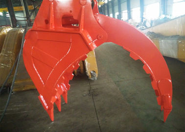 BSP 3/8" Excavator Bucket Grab , Hydraulic Grapple Attachment With Grating Bucket
