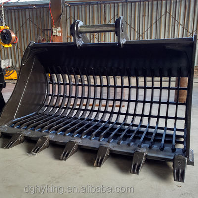 High Performance Wide Skeleton Sieve Bucket for Komatsu PC200 Excavator - 20 Ton Capacity, 1.55m³ Volume, Q345/Q460/NM360/NM400/WH60/Hardox400 Material