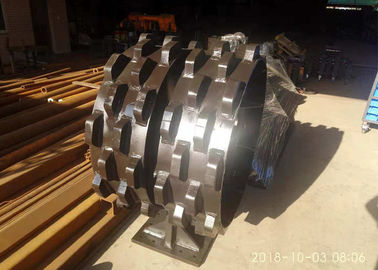 Professional Excavator Compaction Wheel Long Lifespan With 2 Layer Knob Blocks