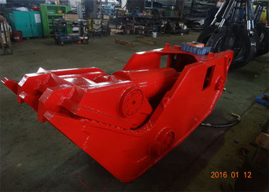 1960KN Mini Excavator Attachments , Excavator Crusher Attachment Red Color High Power